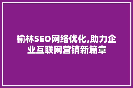榆林SEO网络优化,助力企业互联网营销新篇章