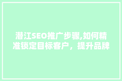 潜江SEO推广步骤,如何精准锁定目标客户，提升品牌影响力