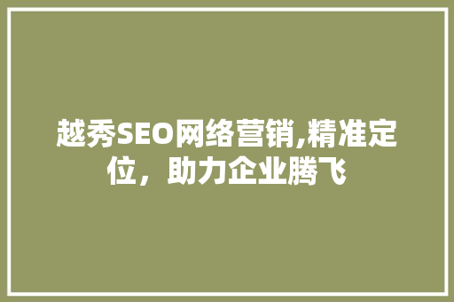 越秀SEO网络营销,精准定位，助力企业腾飞