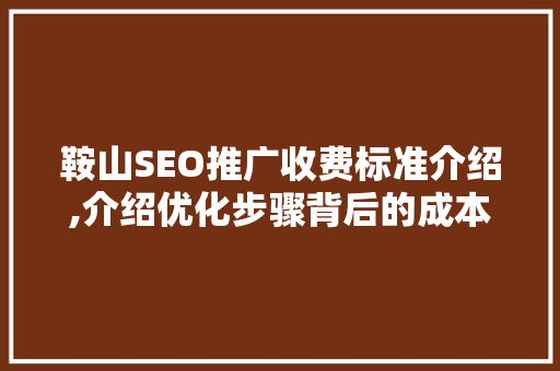 鞍山SEO推广收费标准介绍,介绍优化步骤背后的成本奥秘