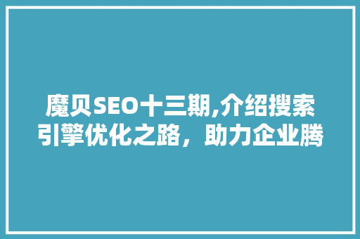 魔贝SEO十三期,介绍搜索引擎优化之路，助力企业腾飞