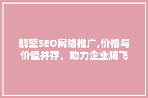 鹤壁SEO网络推广,价格与价值并存，助力企业腾飞
