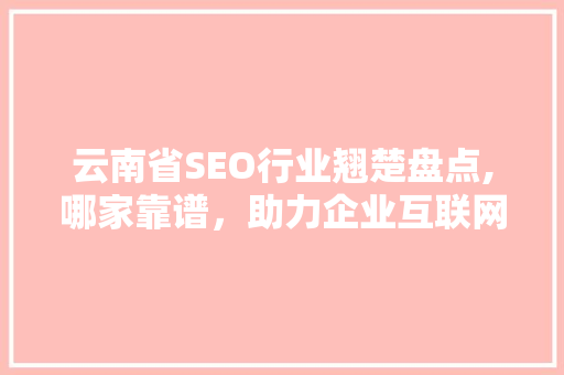 云南省SEO行业翘楚盘点,哪家靠谱，助力企业互联网营销腾飞