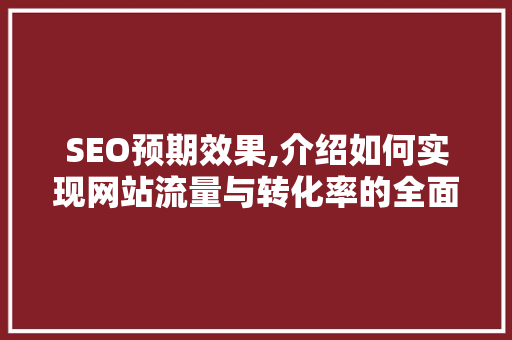 SEO预期效果,介绍如何实现网站流量与转化率的全面提升