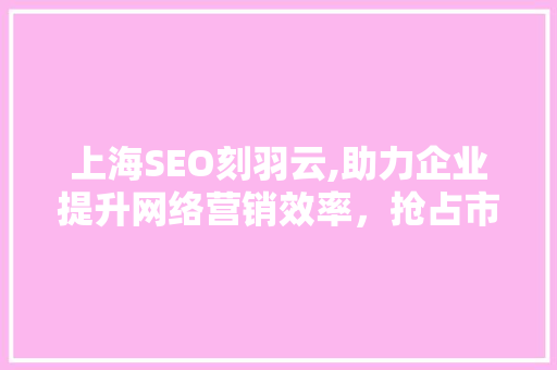 上海SEO刻羽云,助力企业提升网络营销效率，抢占市场先机