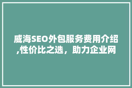 威海SEO外包服务费用介绍,性价比之选，助力企业网络营销