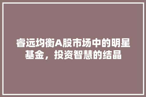 睿远均衡A股市场中的明星基金，投资智慧的结晶