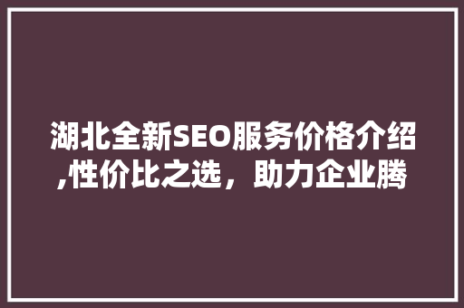 湖北全新SEO服务价格介绍,性价比之选，助力企业腾飞