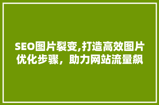SEO图片裂变,打造高效图片优化步骤，助力网站流量飙升