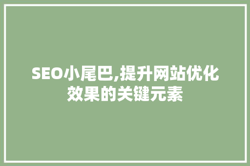 SEO小尾巴,提升网站优化效果的关键元素