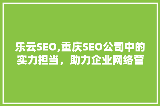 乐云SEO,重庆SEO公司中的实力担当，助力企业网络营销腾飞