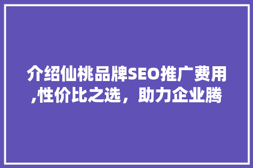 介绍仙桃品牌SEO推广费用,性价比之选，助力企业腾飞