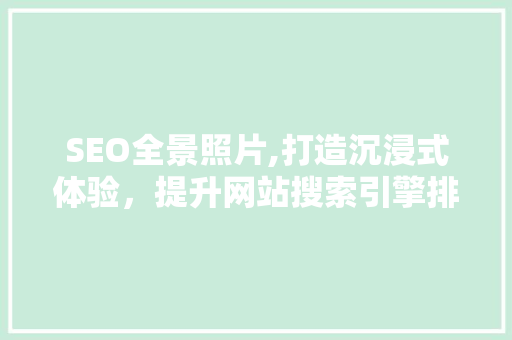 SEO全景照片,打造沉浸式体验，提升网站搜索引擎排名
