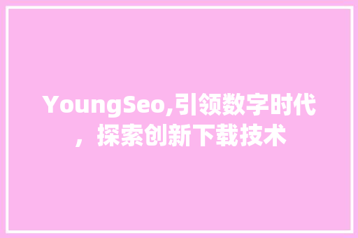 YoungSeo,引领数字时代，探索创新下载技术
