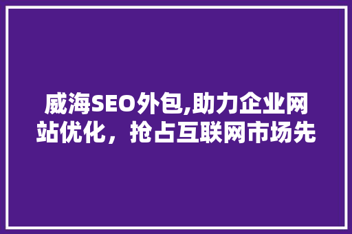 威海SEO外包,助力企业网站优化，抢占互联网市场先机