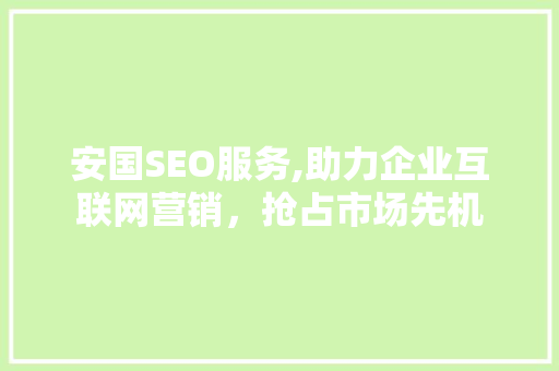 安国SEO服务,助力企业互联网营销，抢占市场先机
