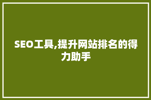 SEO工具,提升网站排名的得力助手