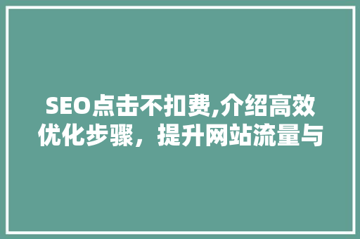 SEO点击不扣费,介绍高效优化步骤，提升网站流量与转化率