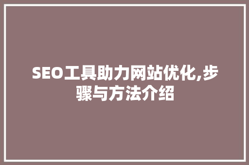 SEO工具助力网站优化,步骤与方法介绍