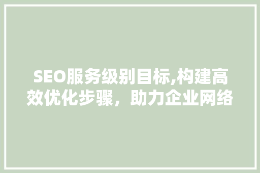 SEO服务级别目标,构建高效优化步骤，助力企业网络营销腾飞