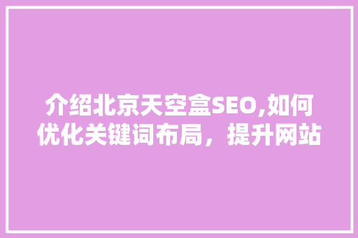 介绍北京天空盒SEO,如何优化关键词布局，提升网站排名
