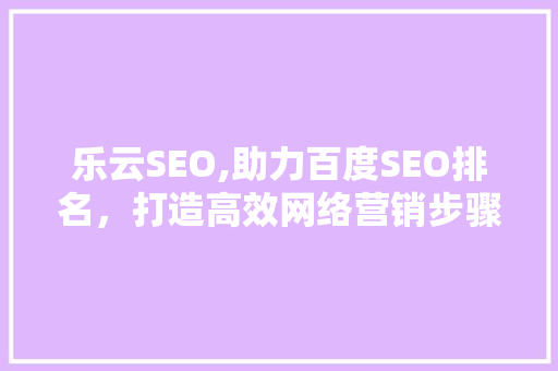 乐云SEO,助力百度SEO排名，打造高效网络营销步骤