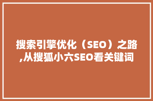 搜索引擎优化（SEO）之路,从搜狐小六SEO看关键词布局的艺术