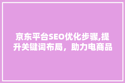 京东平台SEO优化步骤,提升关键词布局，助力电商品牌腾飞