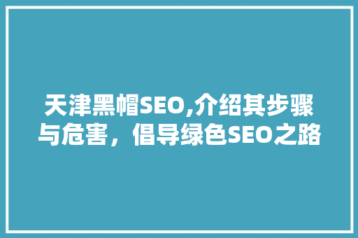 天津黑帽SEO,介绍其步骤与危害，倡导绿色SEO之路