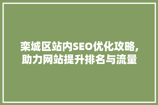 栾城区站内SEO优化攻略,助力网站提升排名与流量