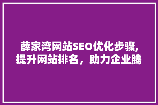 薛家湾网站SEO优化步骤,提升网站排名，助力企业腾飞