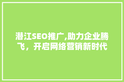 潜江SEO推广,助力企业腾飞，开启网络营销新时代