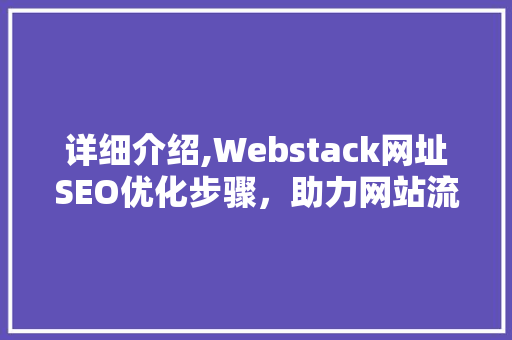 详细介绍,Webstack网址SEO优化步骤，助力网站流量提升