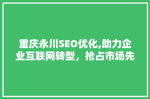 重庆永川SEO优化,助力企业互联网转型，抢占市场先机