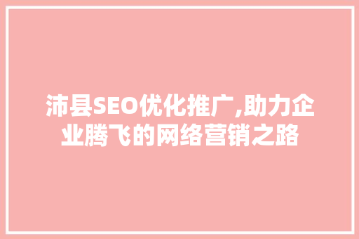 沛县SEO优化推广,助力企业腾飞的网络营销之路