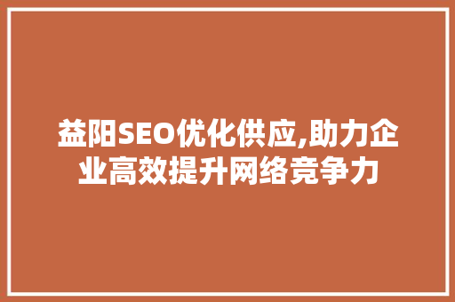 益阳SEO优化供应,助力企业高效提升网络竞争力