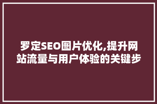罗定SEO图片优化,提升网站流量与用户体验的关键步骤
