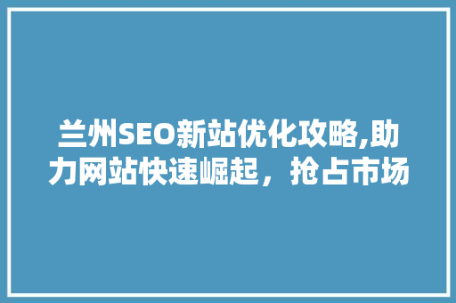 兰州SEO新站优化攻略,助力网站快速崛起，抢占市场先机