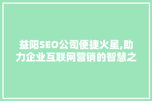 益阳SEO公司便捷火星,助力企业互联网营销的智慧之选