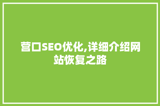 营口SEO优化,详细介绍网站恢复之路