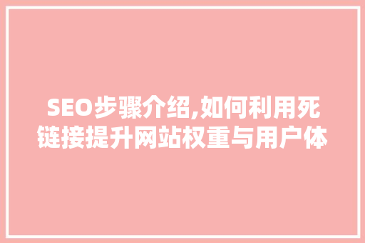 SEO步骤介绍,如何利用死链接提升网站权重与用户体验