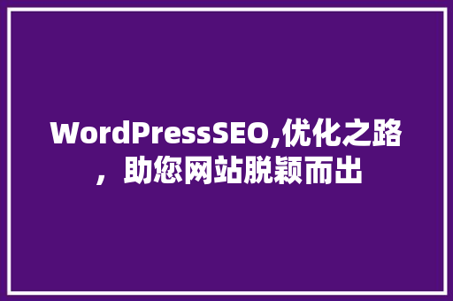 WordPressSEO,优化之路，助您网站脱颖而出