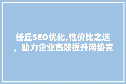 任丘SEO优化,性价比之选，助力企业高效提升网络竞争力