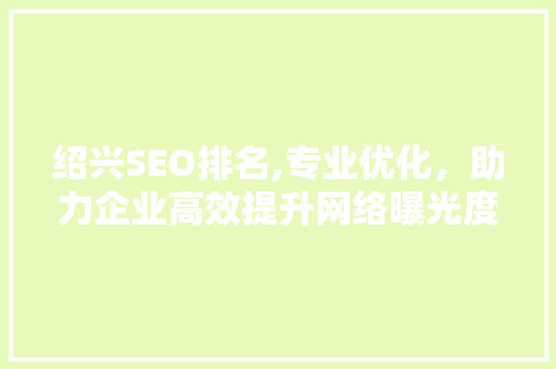 绍兴SEO排名,专业优化，助力企业高效提升网络曝光度