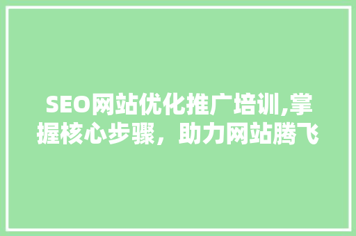 SEO网站优化推广培训,掌握核心步骤，助力网站腾飞