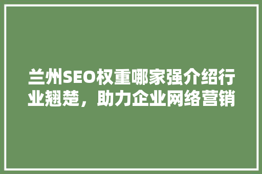 兰州SEO权重哪家强介绍行业翘楚，助力企业网络营销腾飞