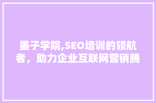 墨子学院,SEO培训的领航者，助力企业互联网营销腾飞