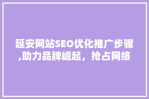 延安网站SEO优化推广步骤,助力品牌崛起，抢占网络市场先机