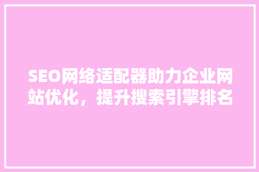 SEO网络适配器助力企业网站优化，提升搜索引擎排名