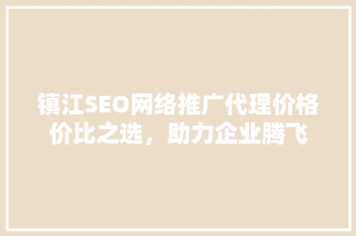 镇江SEO网络推广代理价格价比之选，助力企业腾飞